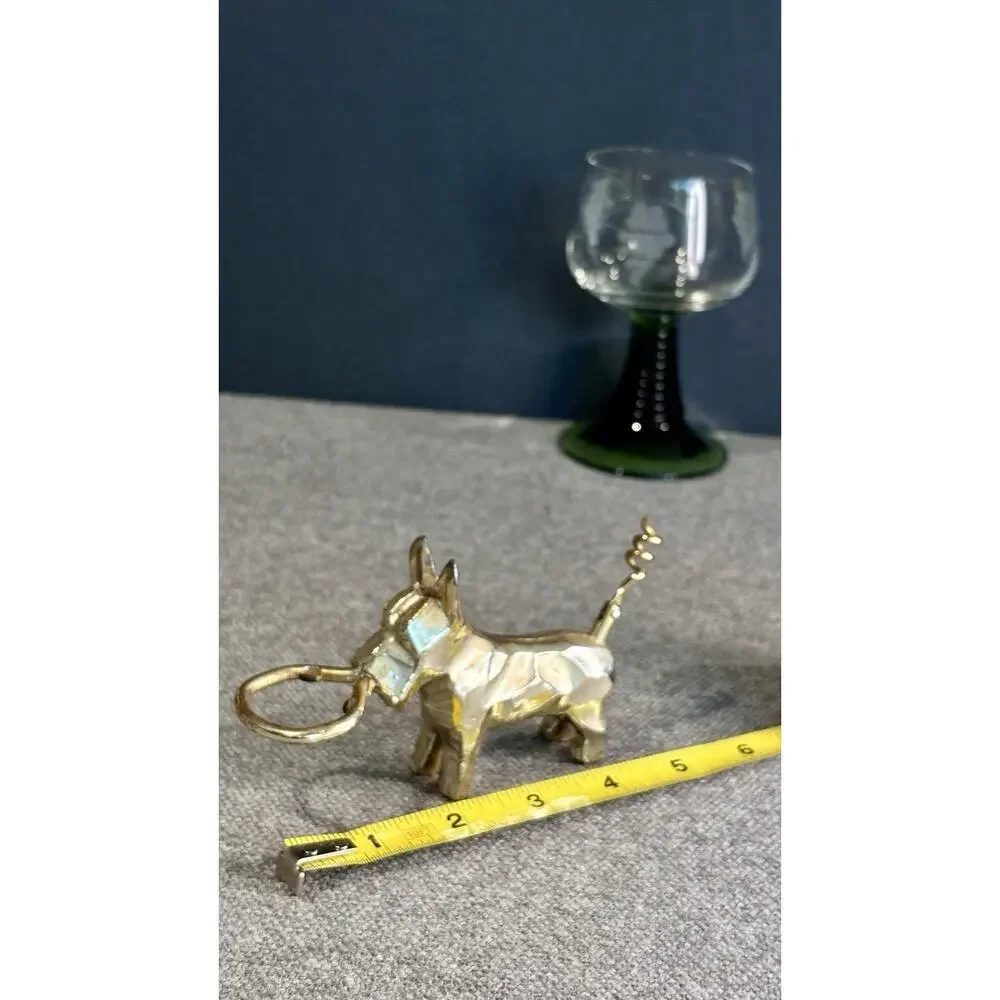 Vintage Scottish Terrier Scottie Dog Figural Corkscrew Metal Wine Bottle Opener